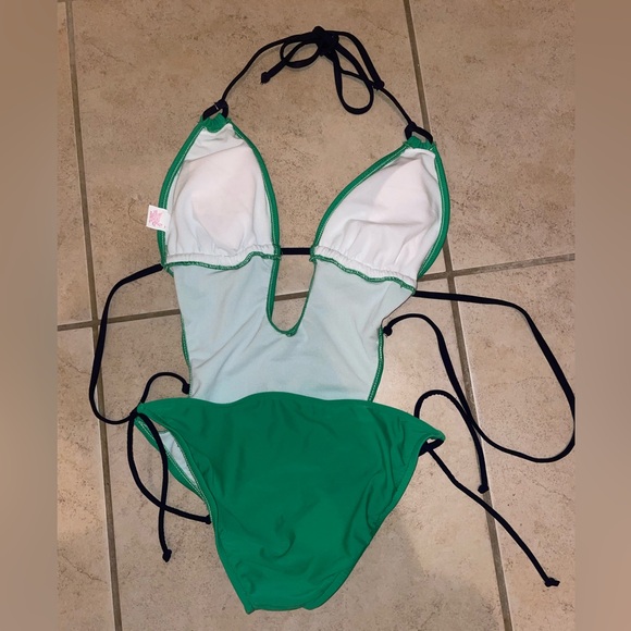 Xhilaration Green One Piece Swimsuit with Anchor NWOT - Picture 4 of 5